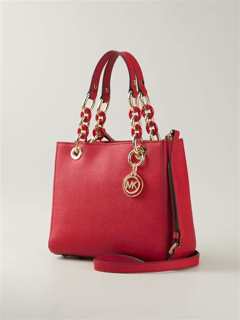 michael kors red brown bag|michael kors backpack red.